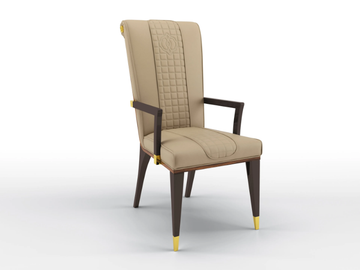 OPIUM - Upholstered leather chair with armrests by BRUNO ZAMPA - view 3